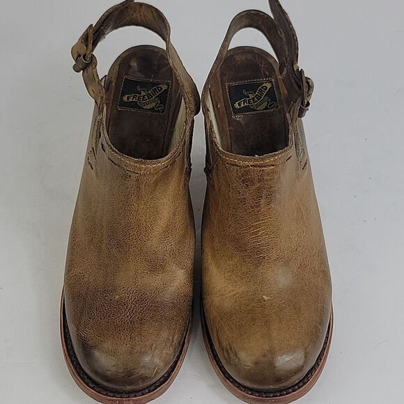 Freebird By Steven Gold Brown Leather Women's Ankle Boots - Picture 7 of 12